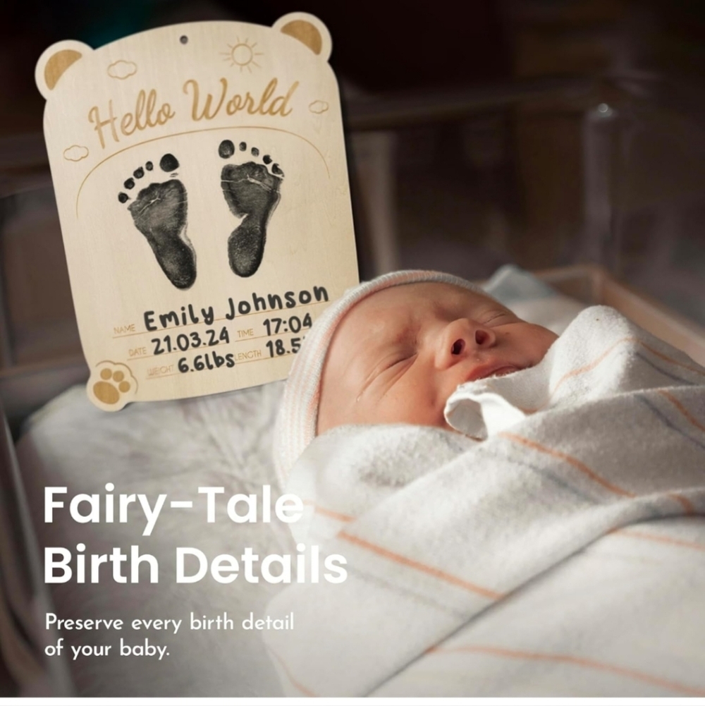 Baby Announcement Sign Memory Kit - Picture 3 of 7